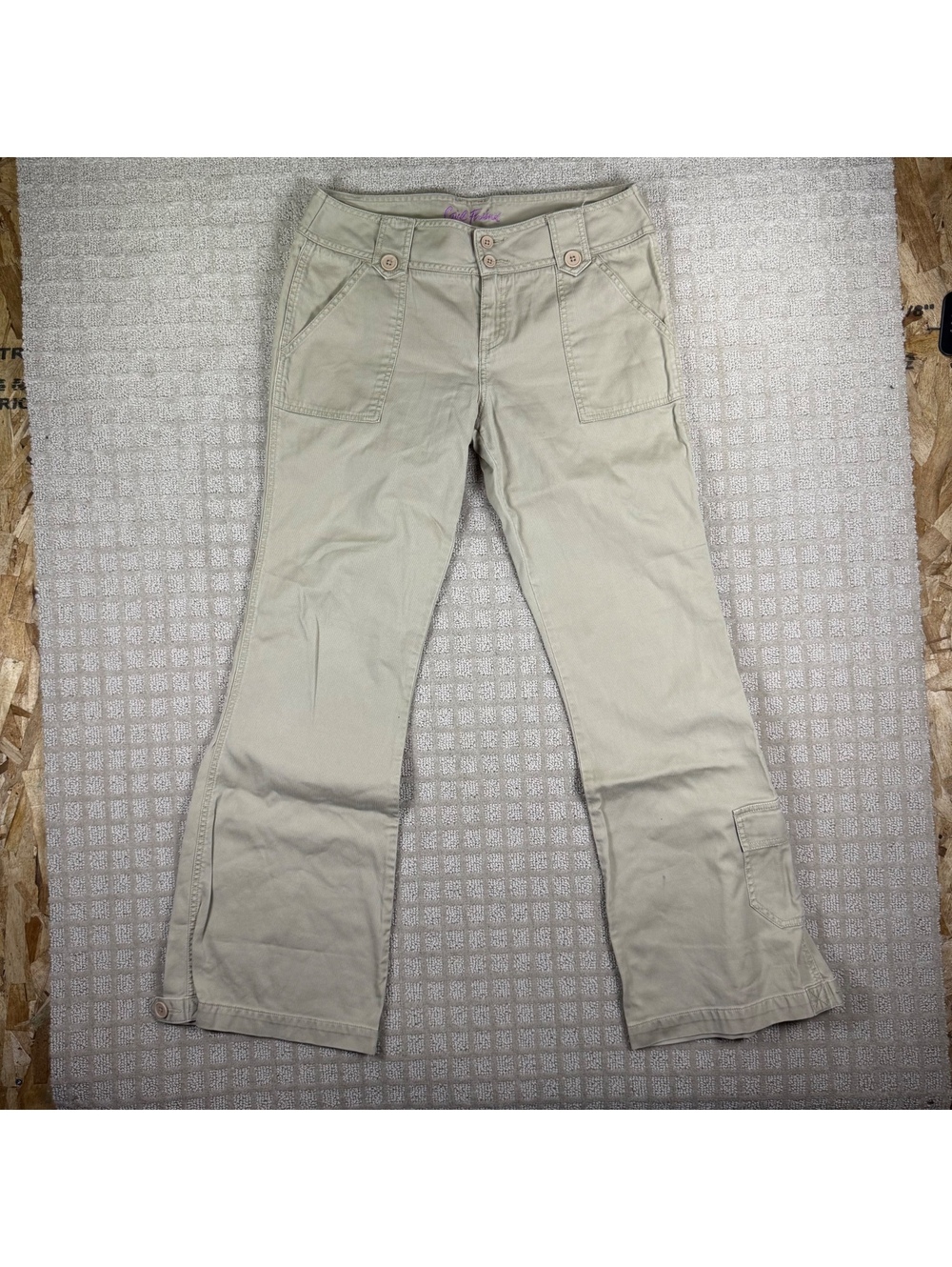 Girl Friend Bootcut Flare Utility Pants Khaki 30x30